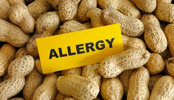 peanuts with allergy sign
